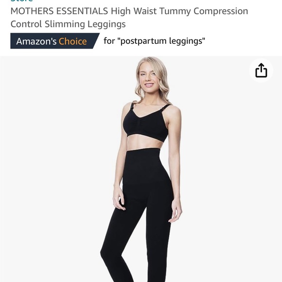 black leggings off amazon maternity leggings to suck you in after baby - Picture 2 of 2